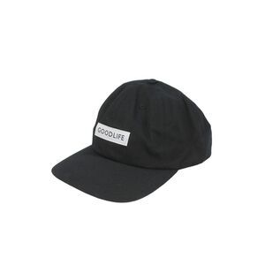Goodlife Mens Black White Canvas Logo Baseball Cap Hat One Size